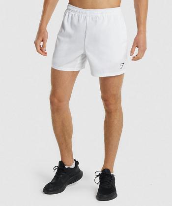 Pantalones Cortos Gymshark Arrival 5" Hombre Blancas | CO 3786AHK